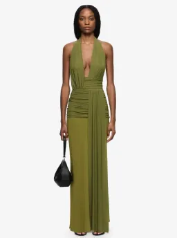 Bec and Bridge Cassis Drape Maxi in Fern Green Size 8 for rent on The Volte - image 1