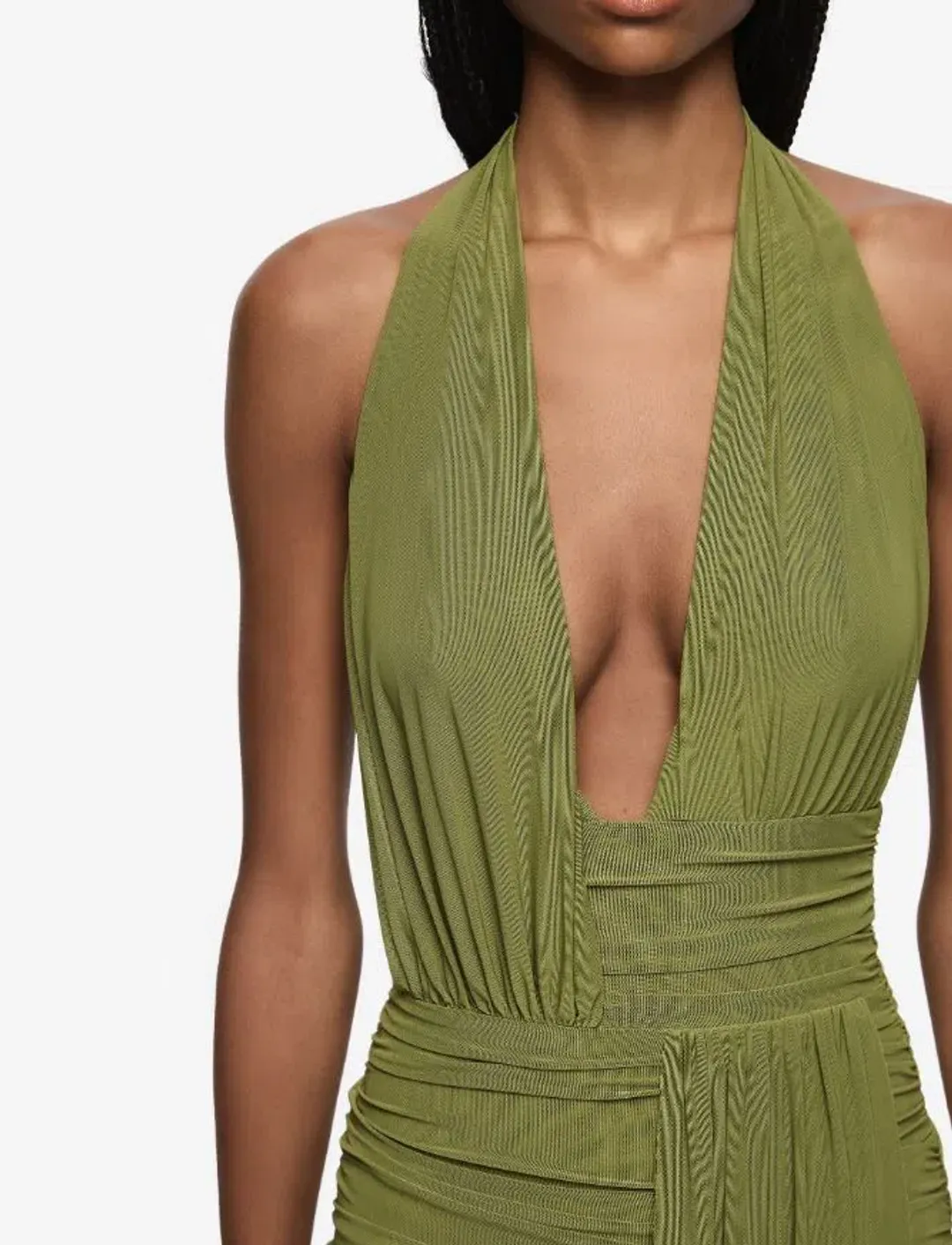 Bec and Bridge Cassis Drape Maxi in Fern Green Size 8 for rent on The Volte - main image