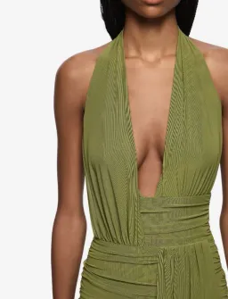 Bec and Bridge Cassis Drape Maxi in Fern Green Size 8 for rent on The Volte - image 2