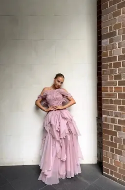 Nisha Gown | Fawn Pink - Size 14 for rent on The Volte - image 5