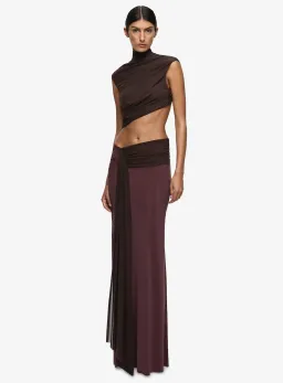 Conni Maxi Dress | Aubergine/ Dark Choc - Size 4 for rent on The Volte - image 2