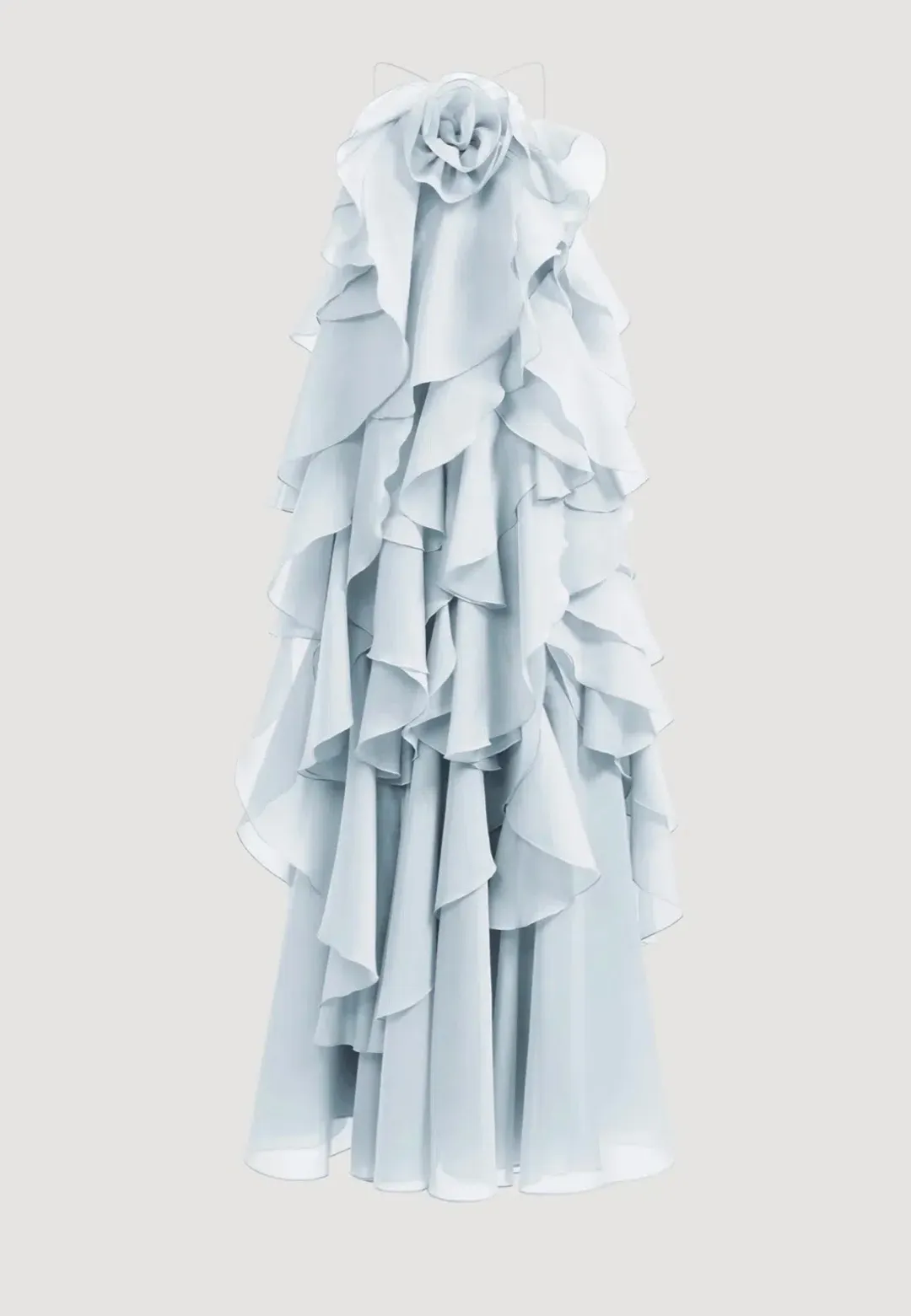 Aje Pandorea Layered Maxi Dress - Silver Blue for rent on The Volte - main image