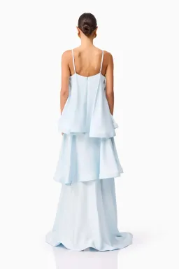 Elliatt Tilly Tiered Maxi Dress in Blue - size S for rent on The Volte - image 3
