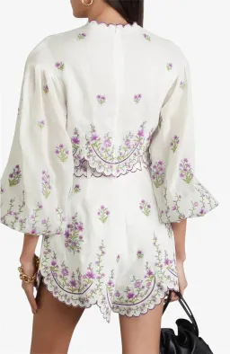 Zimmermann Poppy Scalloped Blouse & Shorts Set Size AU 8 / 0 for rent on The Volte - image 2