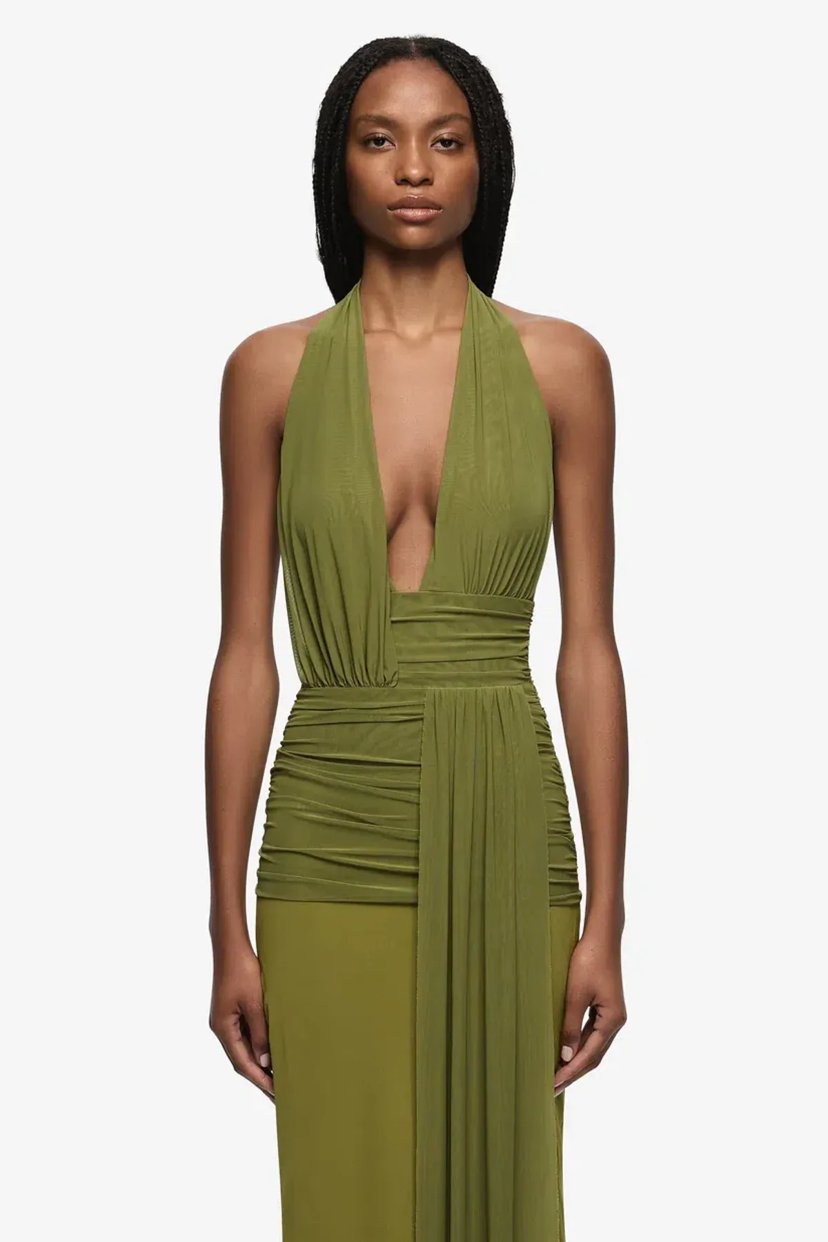 Bec & Bridge Cassis Drape Maxi Olive Green - Image 3