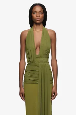 Bec & Bridge Cassis Drape Maxi Olive Green for rent on The Volte - image 3
