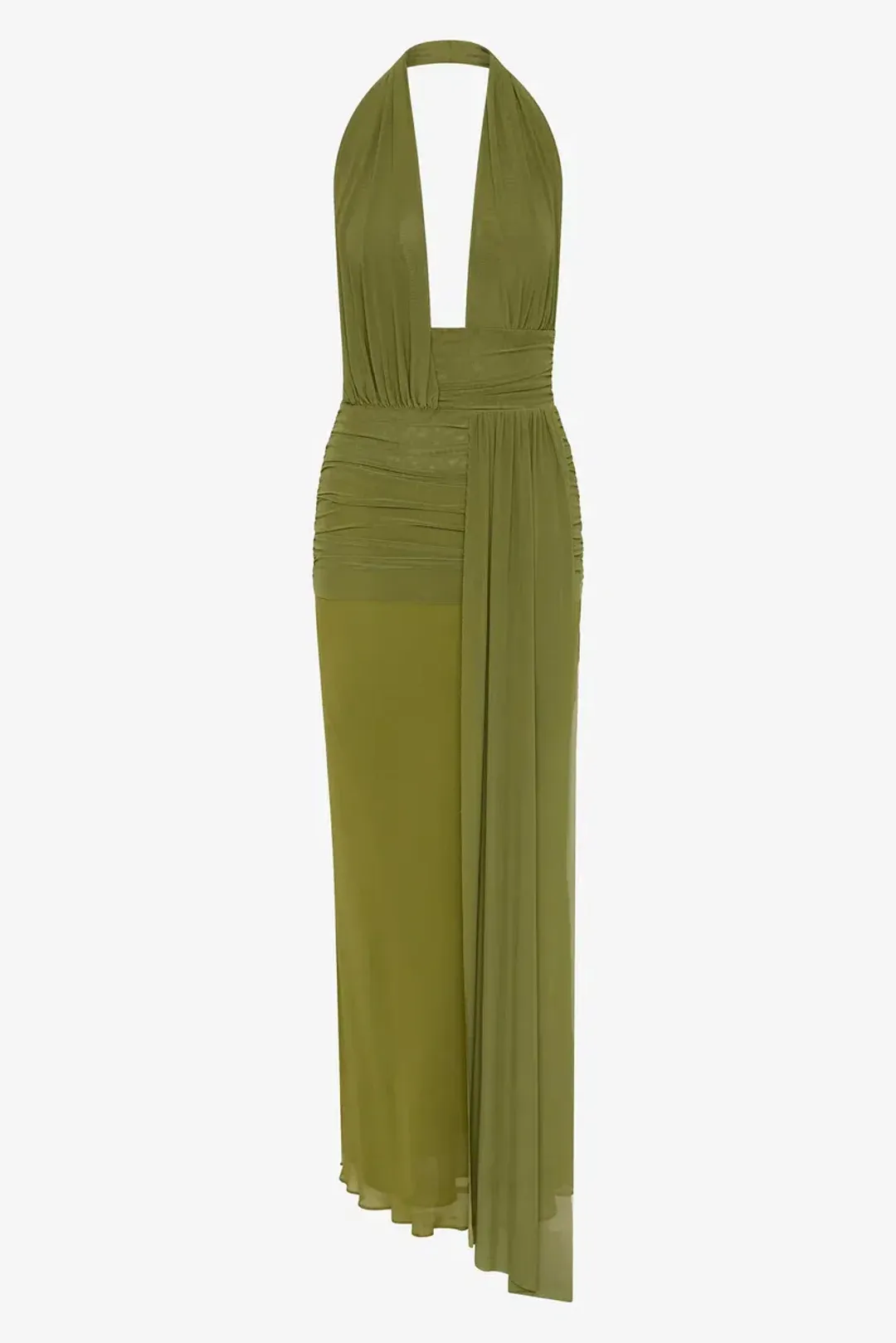 Bec & Bridge Cassis Drape Maxi Olive Green for rent on The Volte - main image