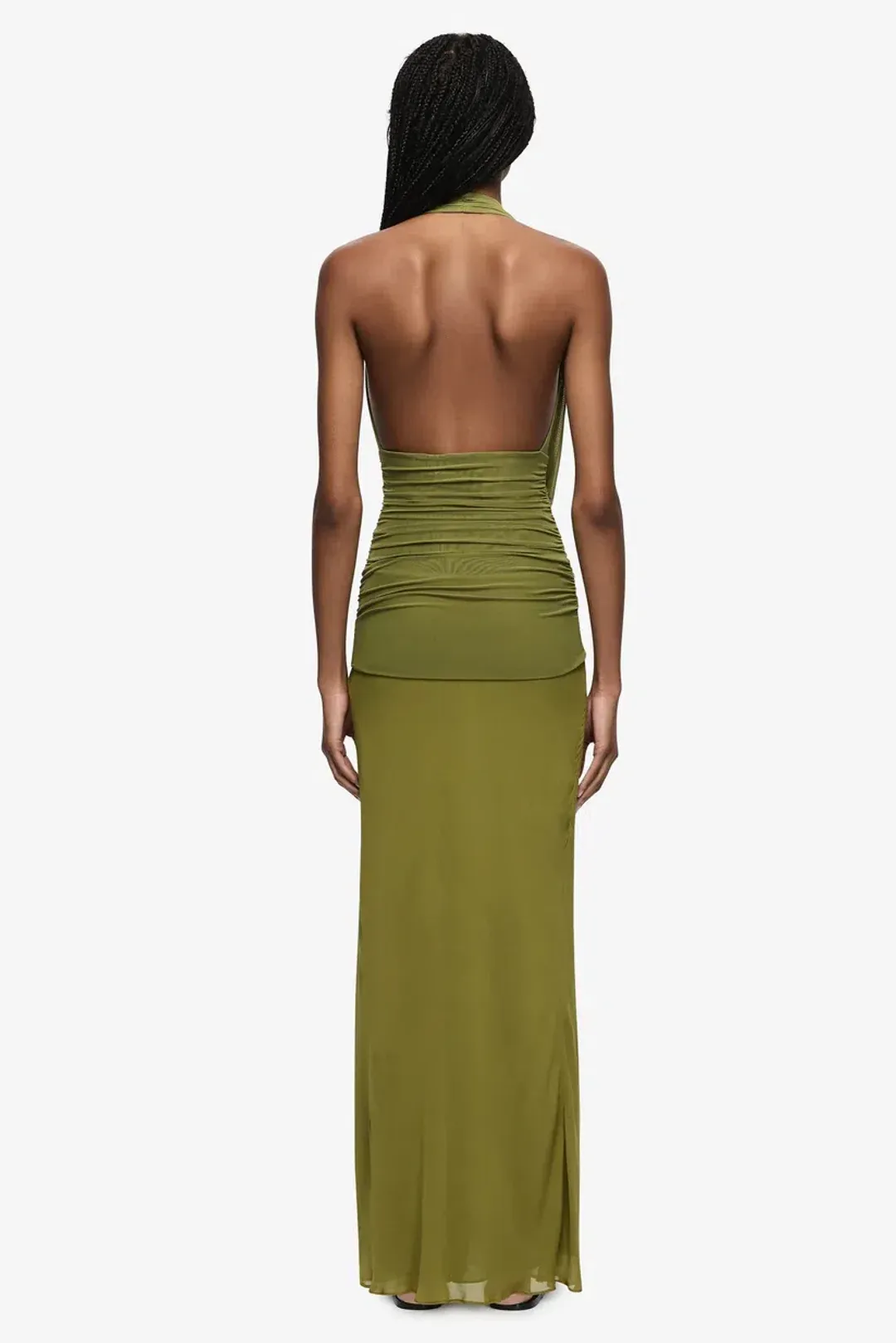 Bec & Bridge Cassis Drape Maxi Olive Green for rent on The Volte - main image