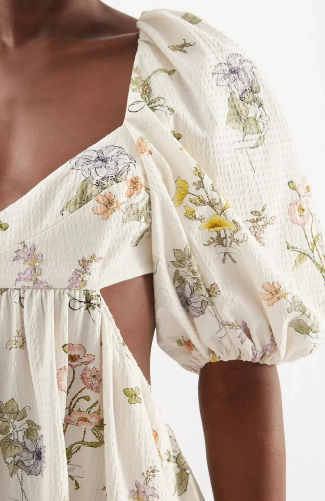 Zimmerman Jeannie Puff Sleeve Mini Dress Floral Size AU 10 / 1 for rent on The Volte - main image