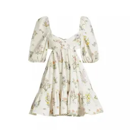 Zimmerman Jeannie Puff Sleeve Mini Dress Floral Size AU 10 / 1 for rent on The Volte - image 3