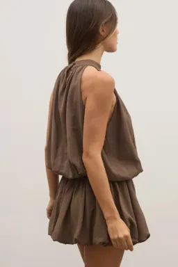 Bayse Genevieve Mini Dress Chocolate Size 8 / S for rent on The Volte - image 2