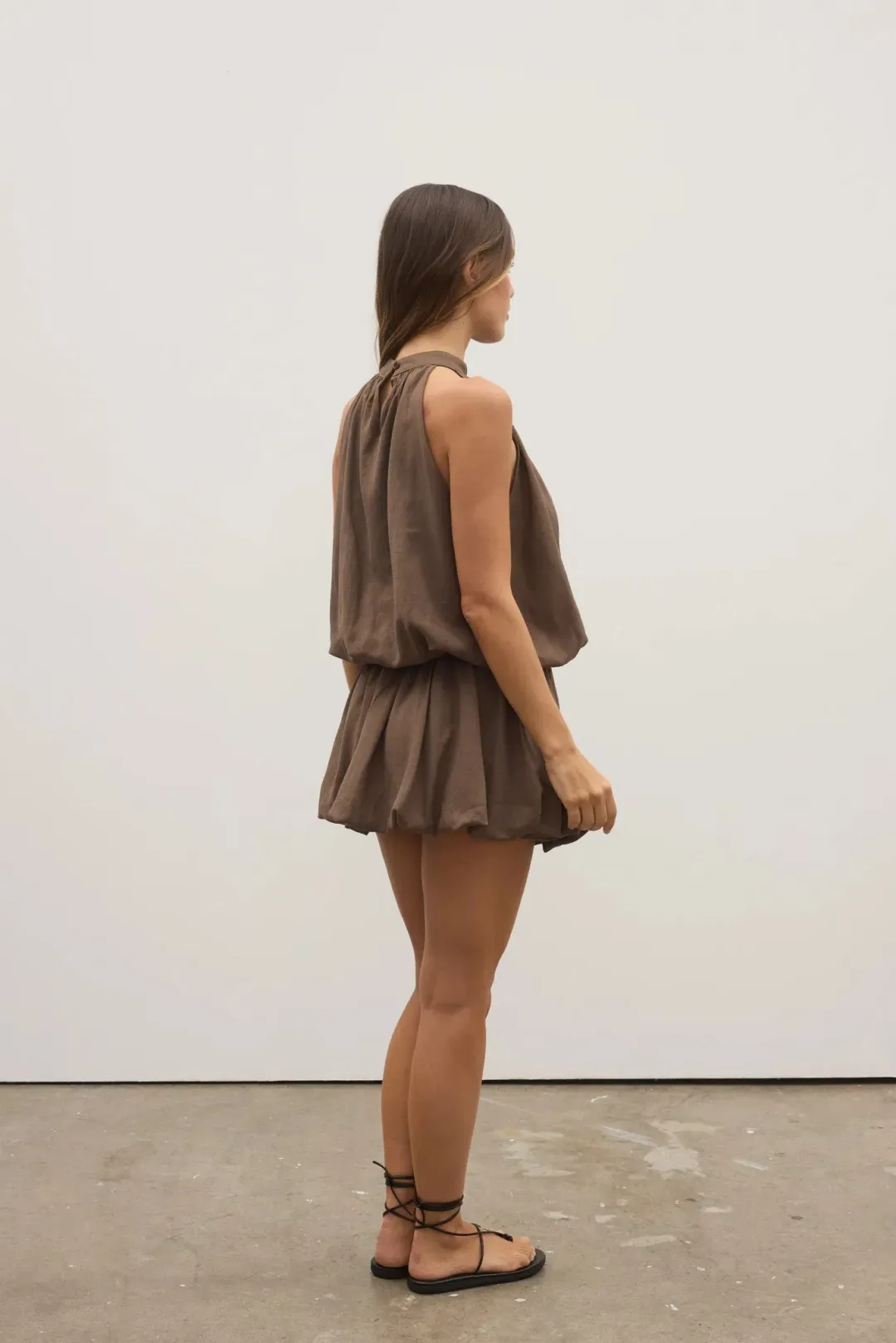 Bayse Genevieve Mini Dress Chocolate Size 8 / S for rent on The Volte - main image