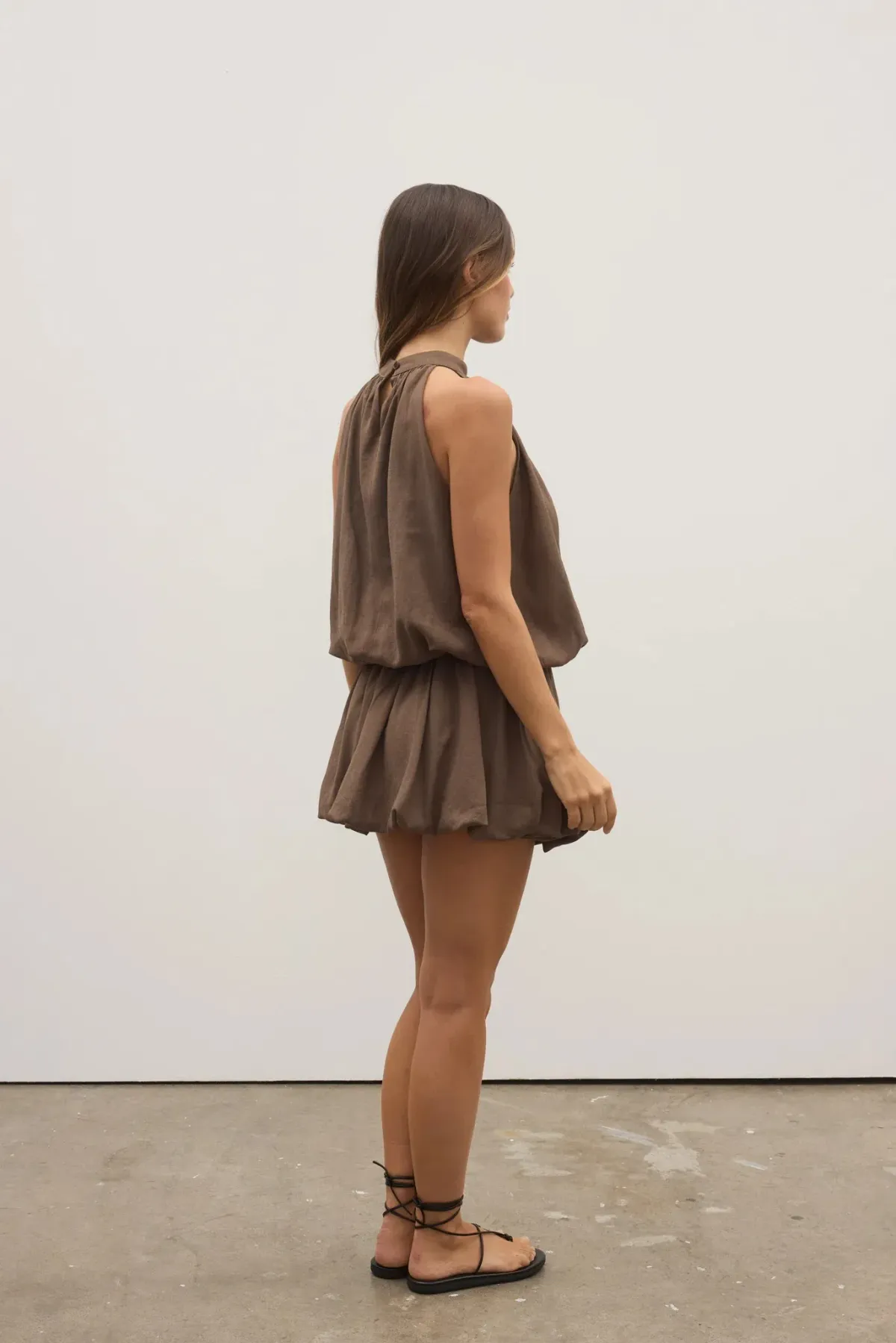 Bayse Genevieve Mini Dress Chocolate Size 8 / S - Image 3