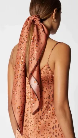 Scanlan Theodore Silk Leopard Slip Dress & Scarf Print Size 10 for rent on The Volte - image 4