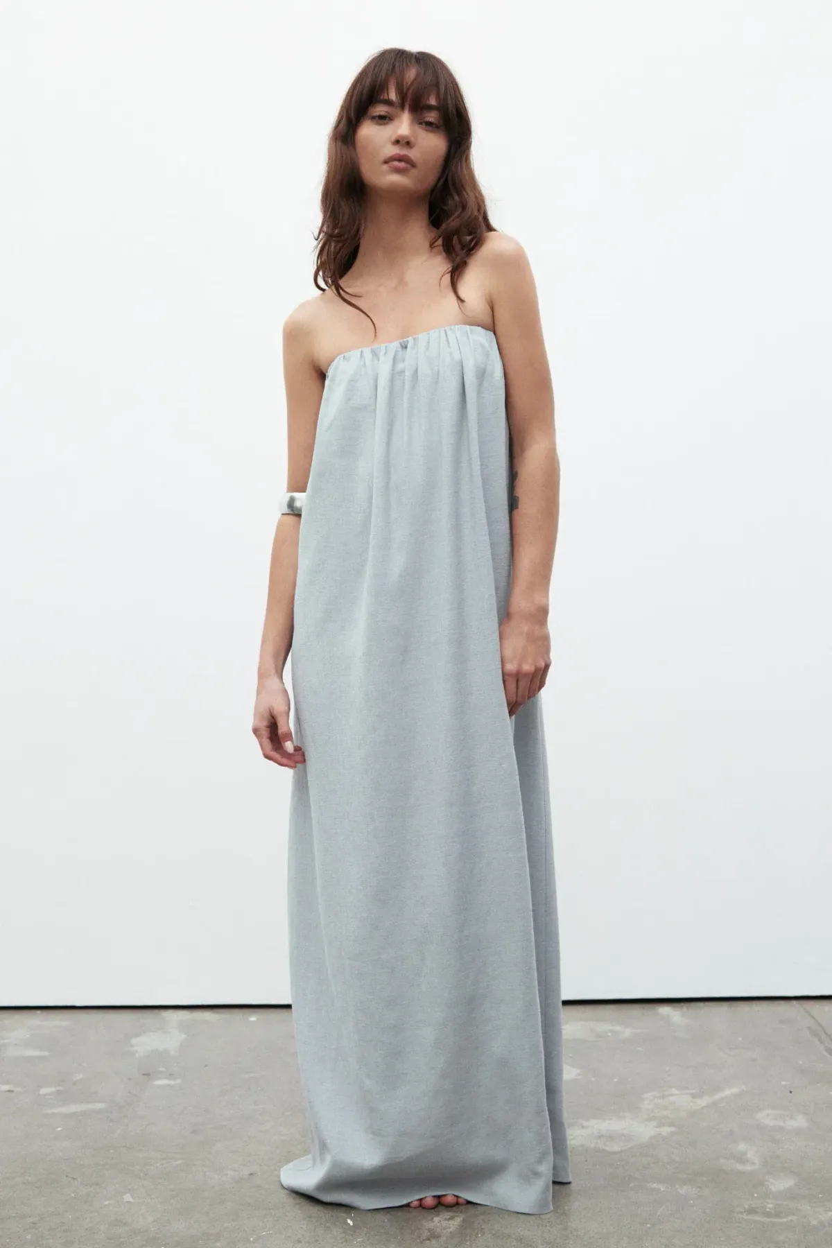 Bayse Zuri Linen Midi Dress Mist Blue Size 10 / M - Image 2