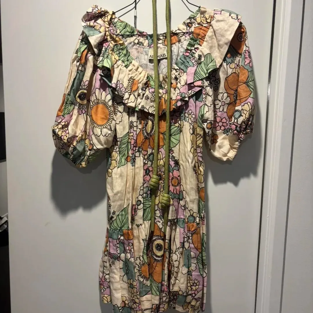 Alemais Farah ruffle mini dress for rent on The Volte - main image