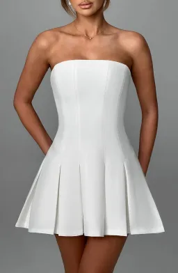 Babyboo Bryony Mini Dress Ivory Strapless Size 8 / S — Cocktail, Evening, Wedding Guest for rent on The Volte - image 1