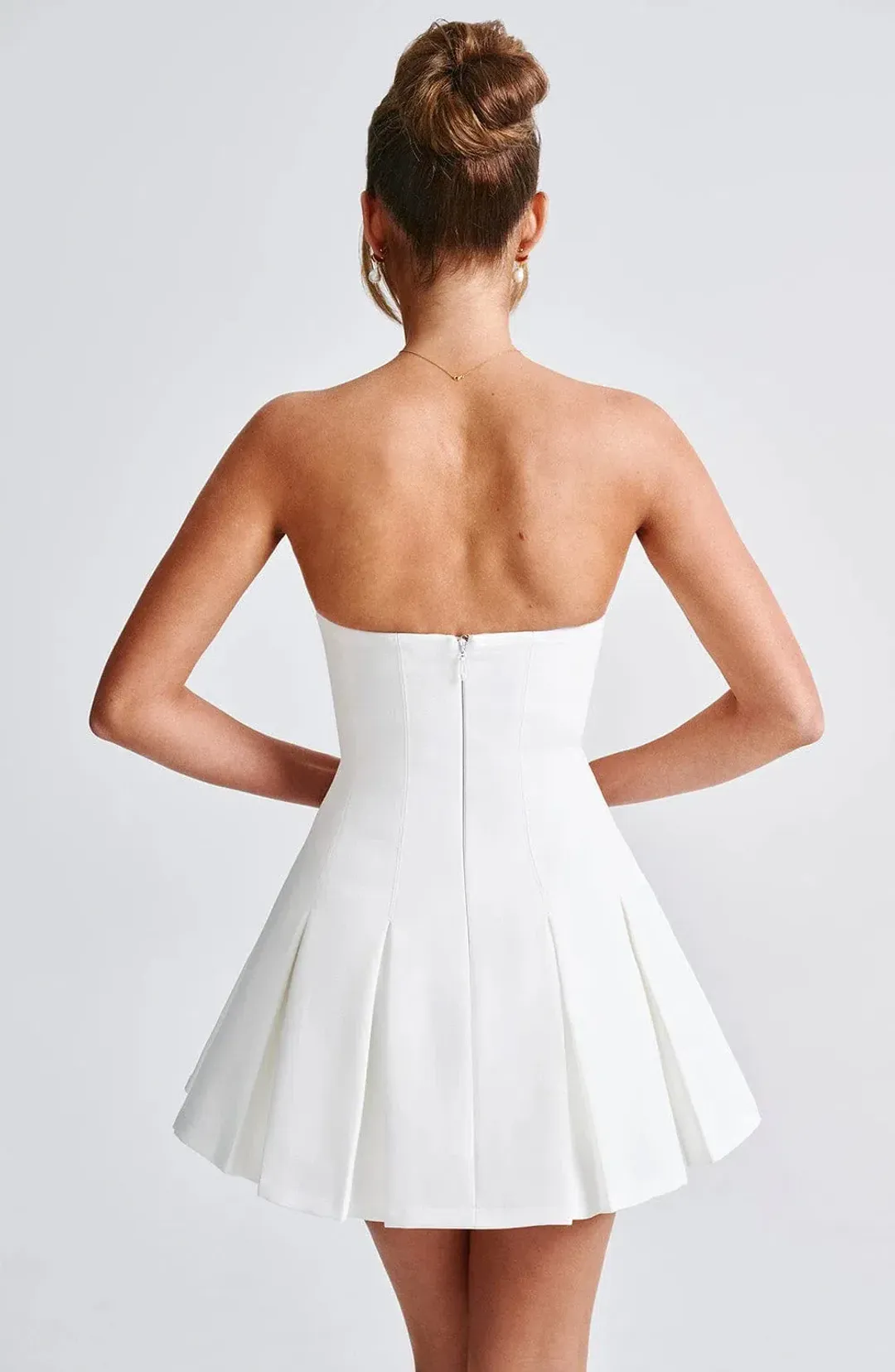 Babyboo Bryony Mini Dress Ivory Strapless Size 8 / S — Cocktail, Evening, Wedding Guest for rent on The Volte - main image