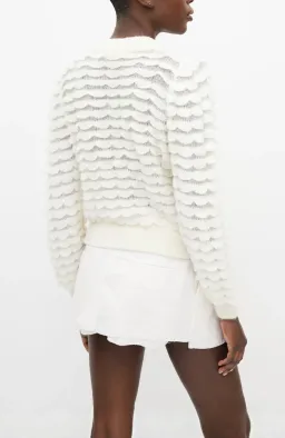Zimmermann Dancer Scallop Sweater Cream Size AU 8 / 0 for rent on The Volte - image 3