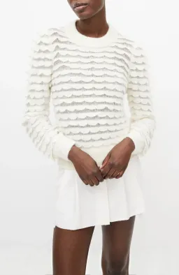 Zimmermann Dancer Scallop Sweater Cream Size AU 8 / 0 for rent on The Volte - image 1
