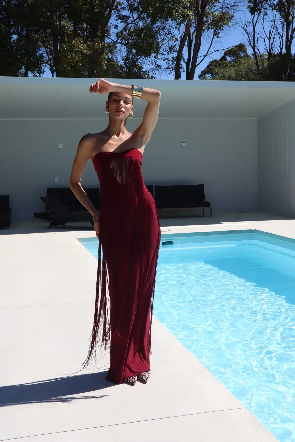 Deconduarte Venus Dress size small Wine - Image 4