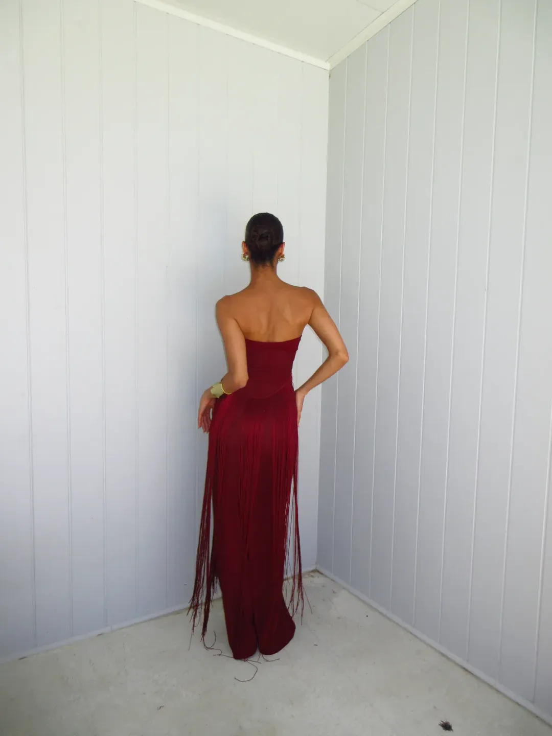 Deconduarte Venus Dress size small Wine for rent on The Volte - main image