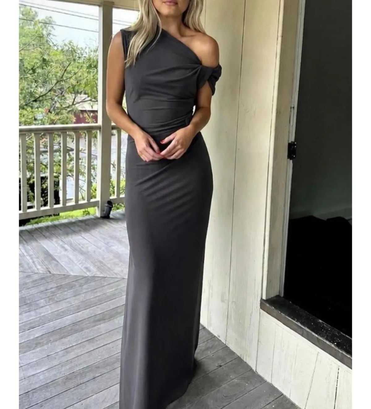 Camilla and Marc Annalise Maxi Dress in Charcoal Size 12 - Image 2