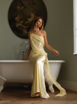 Helena Dress | Lemon - Size 8 for rent on The Volte - image 1