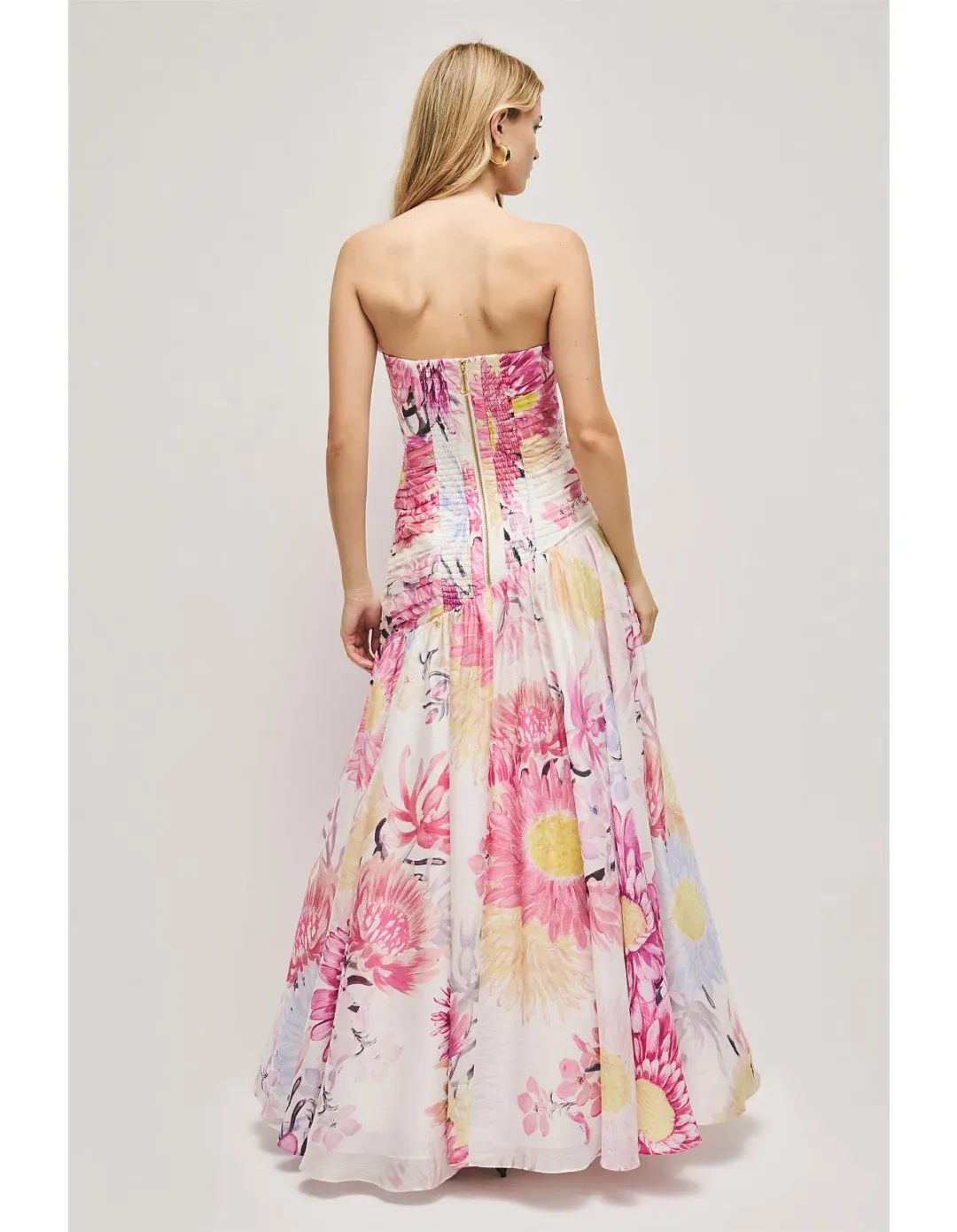 🌸New AJE Reflector Gown - Size 8 - Native Floral Pink - Sleeveless Formal Maxi Dress 🌸 for rent on The Volte - main image