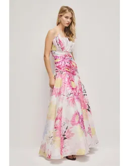 🌸New AJE Reflector Gown - Size 8 - Native Floral Pink - Sleeveless Formal Maxi Dress 🌸 for rent on The Volte - image 1