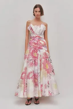 🌸New AJE Reflector Gown - Size 8 - Native Floral Pink - Sleeveless Formal Maxi Dress 🌸 for rent on The Volte - image 5