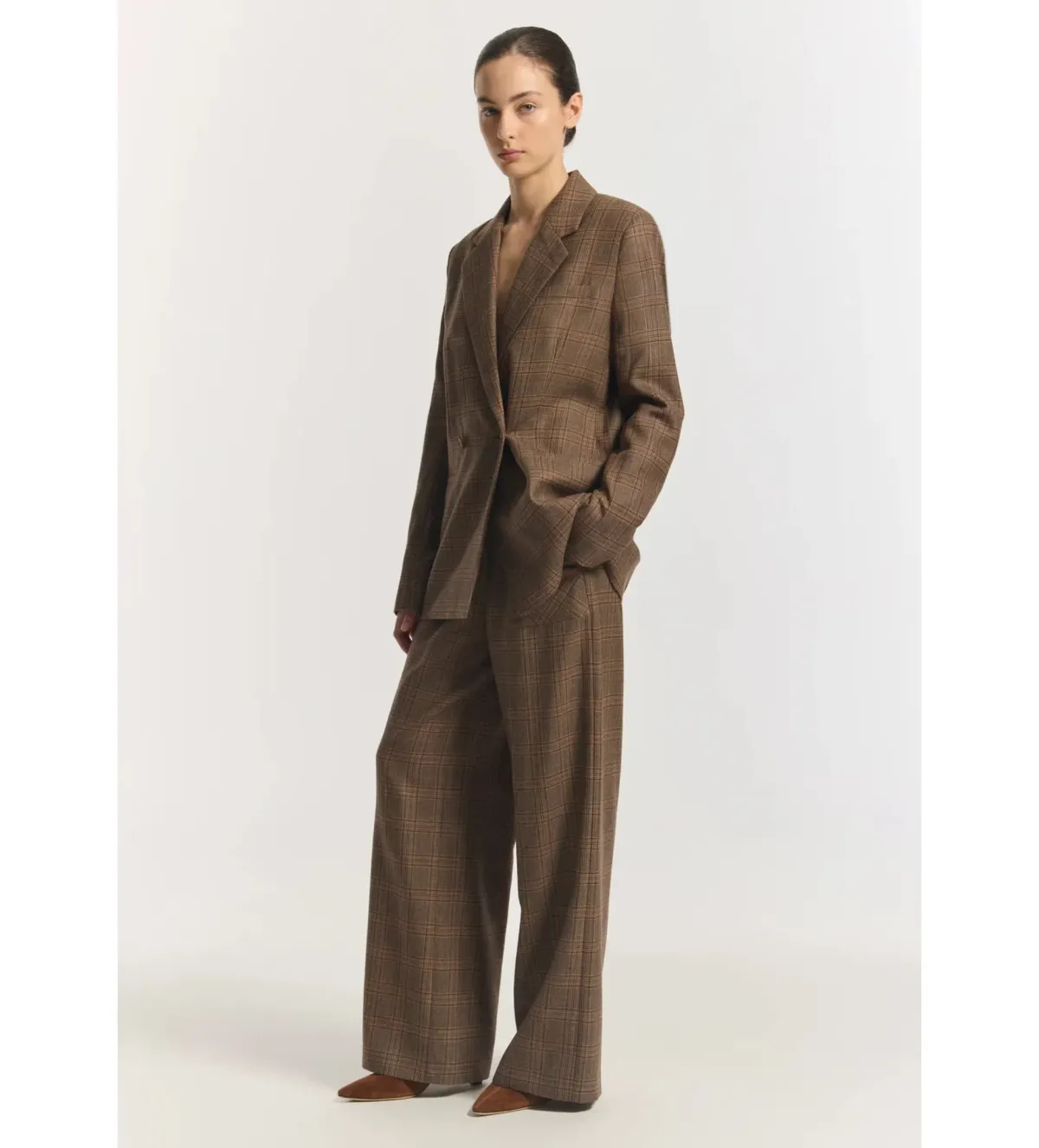 Viktoria & Woods Academia Blazer & Clement Pant Set in Tapestry Check Size 8 - Image 1