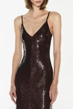 Dream Maker Slip Dress | Espresso - Size 4 for rent on The Volte - image 2
