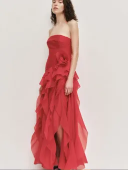 Aje Canyon Gown in Scarlet Red Size 8 for rent on The Volte - image 2