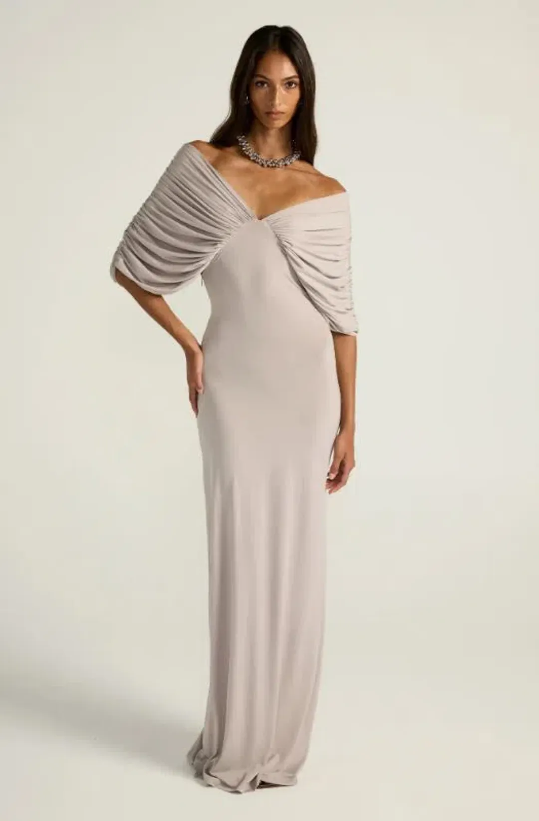 Ance Gria Neve Dress in Grey Size X/8 for rent on The Volte - main image