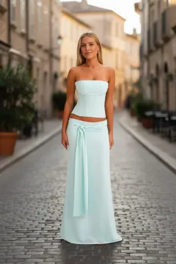 Sabelle Charlotte Corset Top and Maxi Skirt for rent on The Volte - image 1