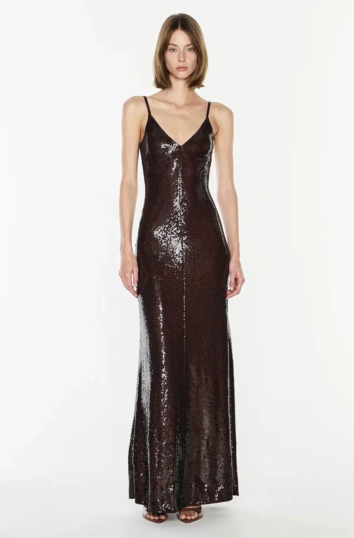 Dream Maker Slip Dress | Espresso - Size 6 - Image 1