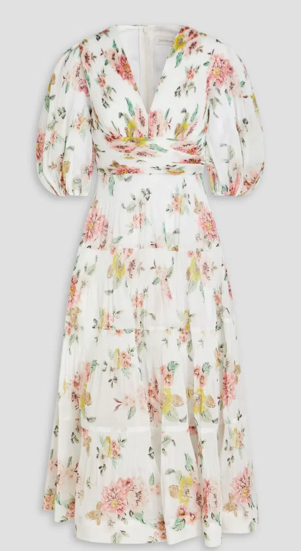 ZIMMERMANN PLEATED MIDI DRESS SIZE 4 - Image 3