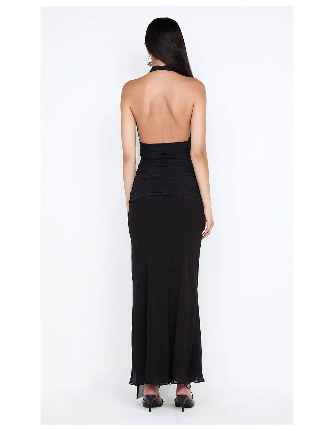 Bec and Bridge Cassis Drape Maxi Dress in Black Size 14 for rent on The Volte - main image