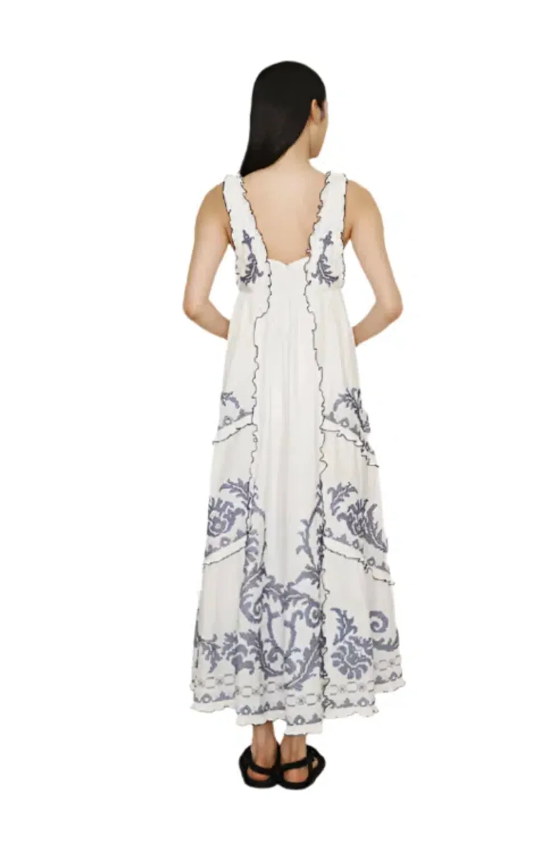 Alémais Hazel Smock Embroidered Midi Size 14 for rent on The Volte - main image