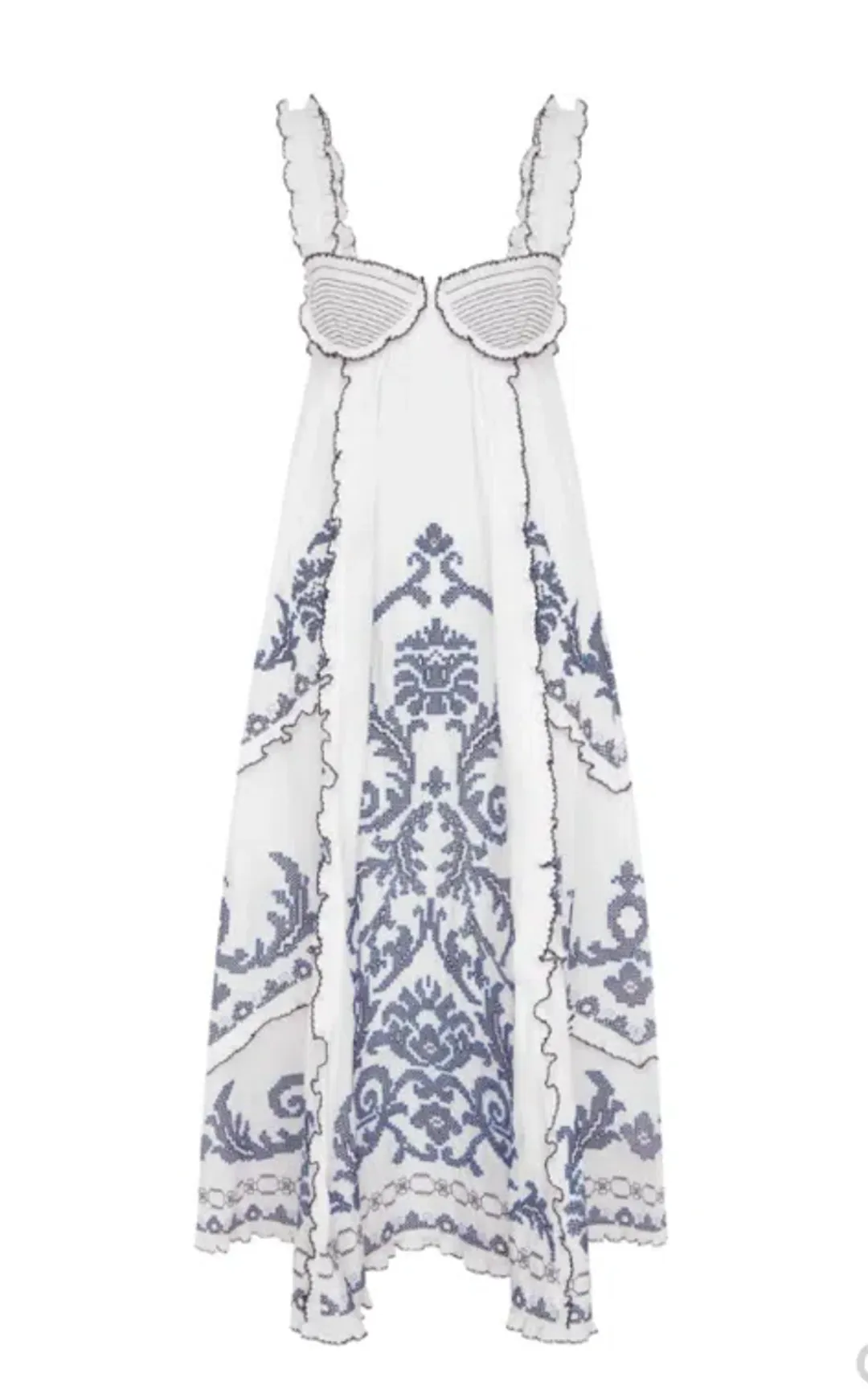 Alémais Hazel Smock Embroidered Midi Size 14 for rent on The Volte - main image