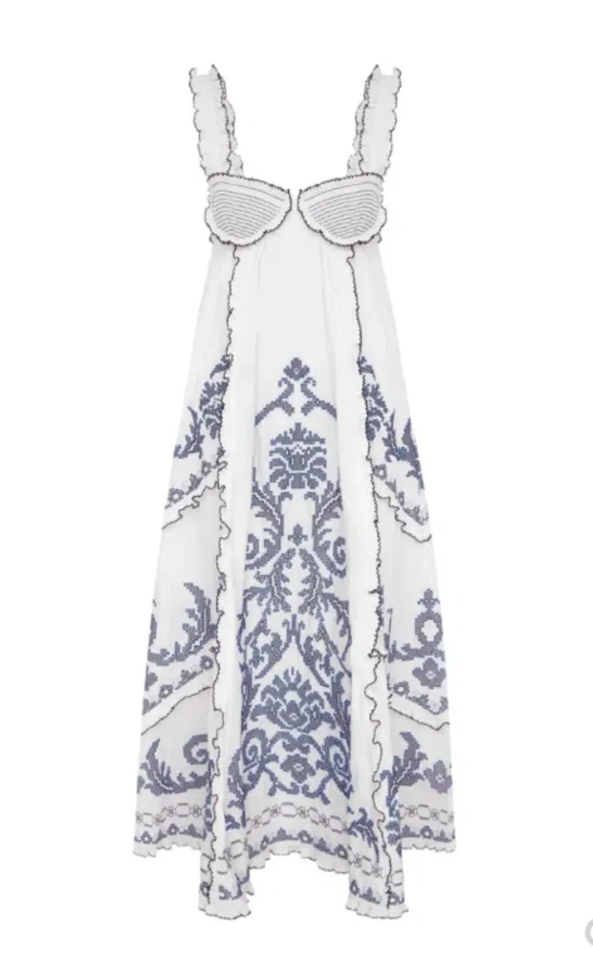 Alémais Hazel Smock Embroidered Midi Size 16 - Image 4