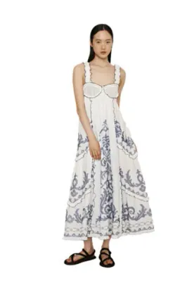 Alémais Hazel Smock Embroidered Midi Size 16 for rent on The Volte - image 1