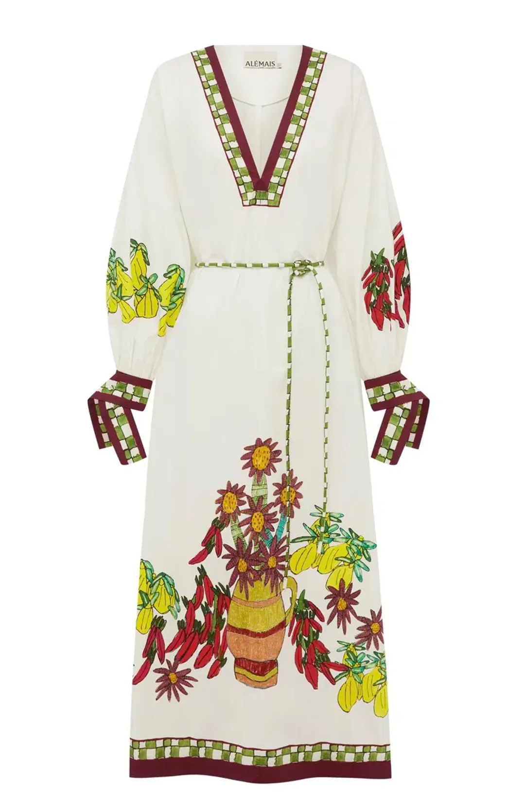 Alémais Katerina V Neck Midi Size 14 for rent on The Volte - main image