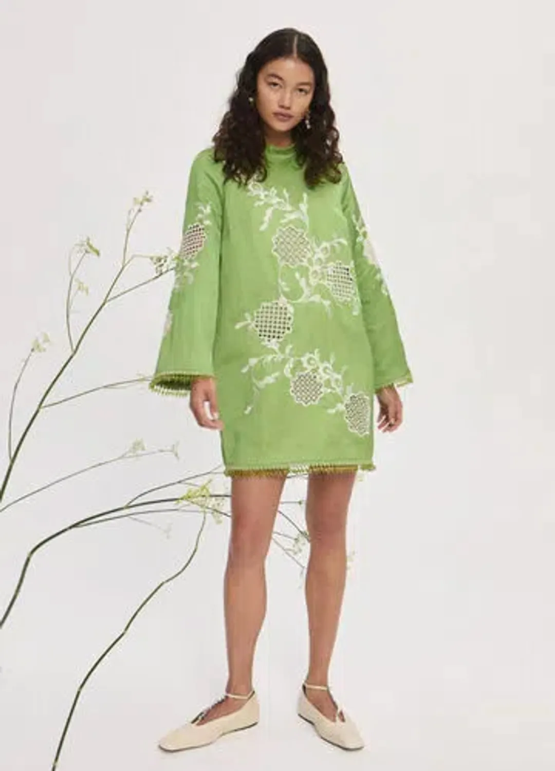 Alémais Luisa Embroidered Mini Size 16 for rent on The Volte - main image