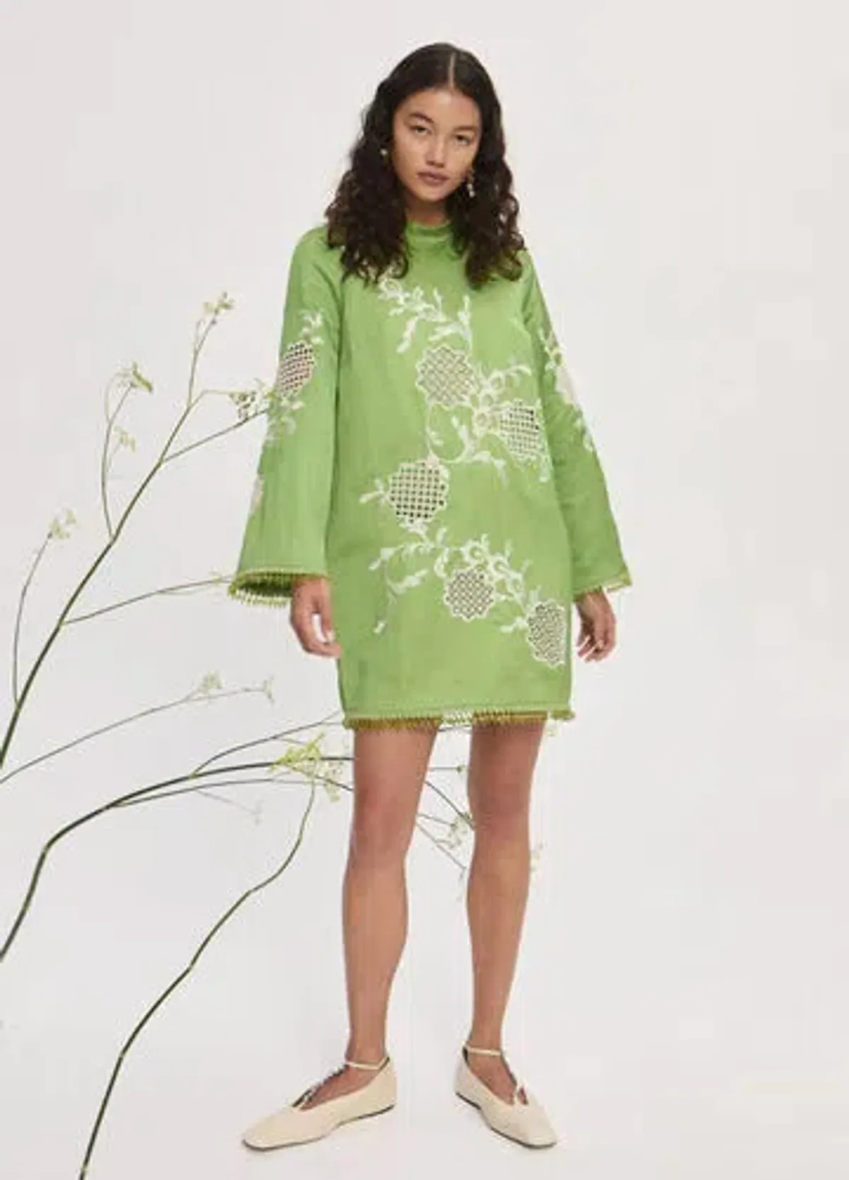 Alémais Luisa Embroidered Mini Size 16 for rent on The Volte - main image