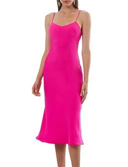 BY Johnny PINK NEON BIAS SLIP MIDI DRESS size 10 for rent on The Volte - image 1