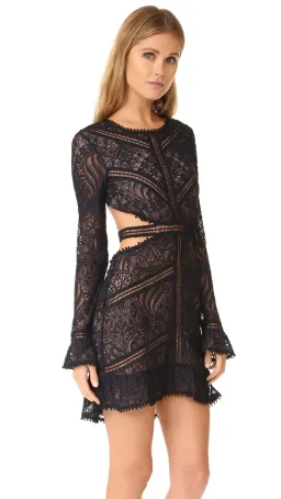 For Love and Lemons Lace Emerie Cutout Dress Black Size 6 for rent on The Volte - image 4