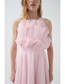 Aje Selestia Midi Dress Size 6 Ash Pink for rent on The Volte - image 3