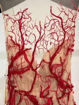 Tarik Ediz Coutre - Coral Embroidered Mermaid Gown Size 6 for rent on The Volte - image 4